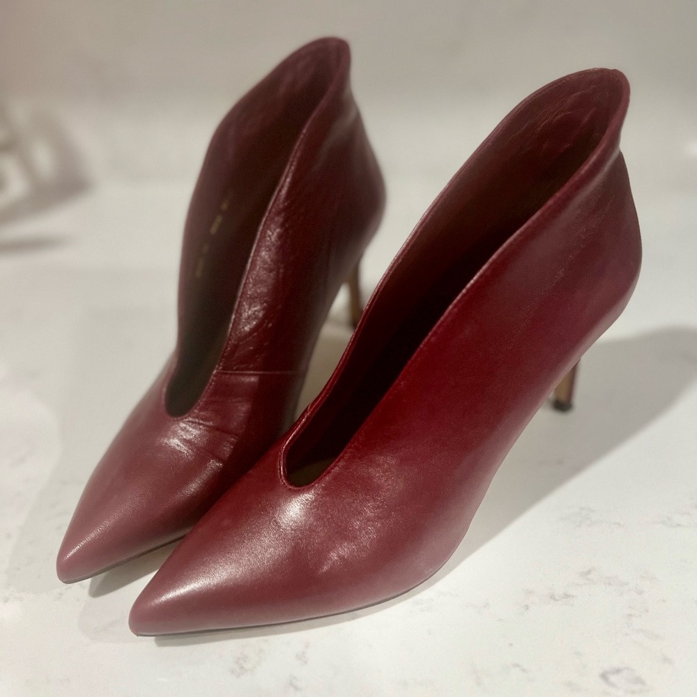 LK Bennett Deep Red Leather Heels
